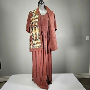 EUC Multicolor Patchwork Jacket and dress set